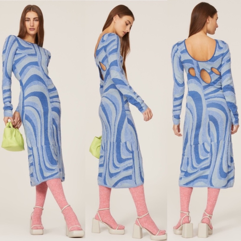 House of Sunny Blue Cutout Dress